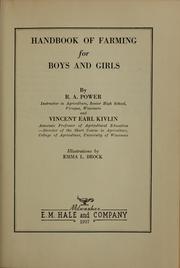 Front cover of Handbook of farming for boys and girls by R. A. Power