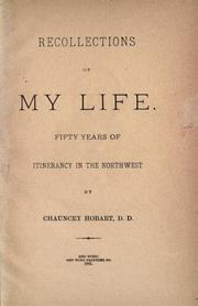 Front cover of Recollections of my life by Chauncey Hobart