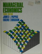 Cover of Managerial economics by Eugene F. Brigham