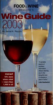 Front cover of Food & Wine magazine's wine guide 2003 by Jamal A. Rayyis