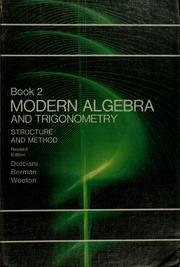 Front cover of Modern algebra and trigonometry by Mary P. Dolciani