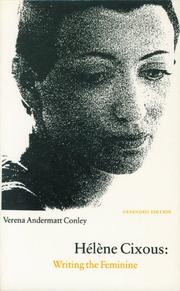 Cover of Hélène Cixous by Verena Andermatt Conley