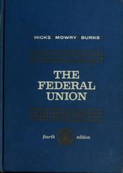 Cover of The Federal Union by John Donald Hicks