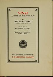 Cover of Vinzi by Spyri, Johanna