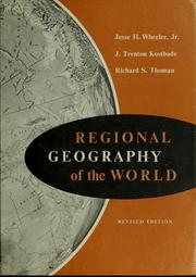 Front cover of Regional geography of the world by Unknown
