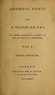 Cover of Chemical essays by Richard L. Watson Jr.