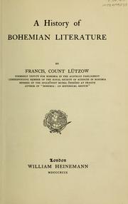 Front cover of A history of Bohemian literature by Francis Lützow