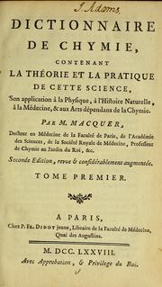 Front cover of Dictionnaire de chymie by Pierre Joseph Macquer