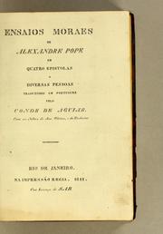 Cover of Ensaios moraes by Alexander Pope