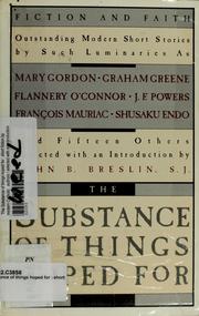 Cover of The Substance of things hoped for by John B. Breslin