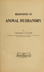 Front cover of Beginnings in animal husbandry by Charles S. Plumb