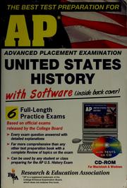 Cover of The best test preparation for the advanced placement examination, United States history with CD-ROM for both Windows & Macintosh by Jerome A. McDuffie