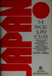 Front cover of Japan, the fragile superpower by Frank Gibney