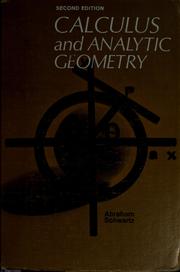 Cover of Calculus and analytic geometry by Abraham Schwartz