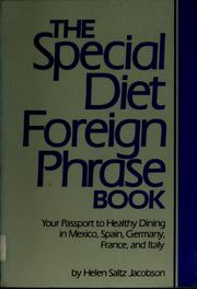 Front cover of The special diet foreign phrase book by Helen Saltz Jacobson