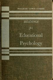 Front cover of Readings for educational psychology by William A. Fullagar
