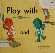 Cover of Play with "e" and "d" by Jane Belk Moncure