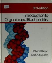 Front cover of Introduction to organic and biochemistry by William Henry Brown