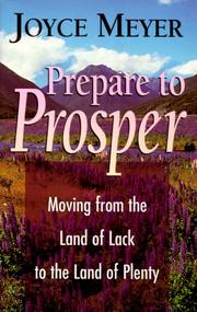 Cover of Prepare to Prosper by Joyce Meyer