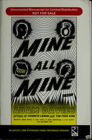 Cover of Mine all mine by Adam Davies
