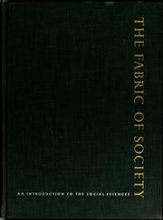 Front cover of The fabric of society by Ralph Gilbert Ross