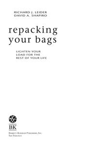 Cover of Repacking your bags by Richard J. Leider