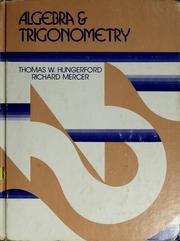 Cover of Algebra and trigonometry by Thomas W. Hungerford