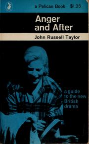 Front cover of Anger, and After by John Russell Taylor