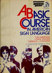 Cover of A basic course in American sign language by Tom Humphries