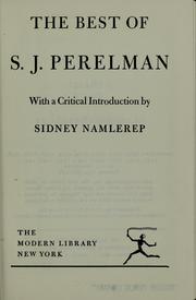 Cover of The best of S.J. Perelman by S. J. Perelman