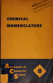 Cover of Chemical nomenclature by American Chemical Society. Division of Chemical Literature