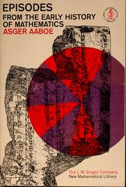 Cover of Episodes from the early history of mathematics by Asger Aaboe