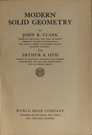 Cover of Modern solid geometry by John Roscoe Clark