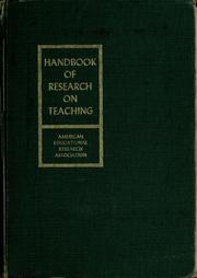 Cover of Handbook of research on teaching by N. L. Gage