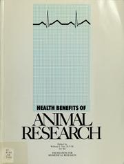 Front cover of Health benefits of animal research by William I. Gay