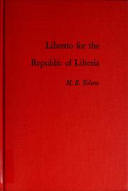 Cover of Libretto for the Republic of Liberia by Melvin Beaunorus Tolson
