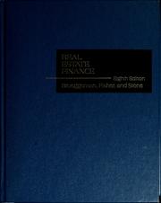 Front cover of Real estate finance by William B. Brueggeman