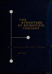 Cover of The structure of scientific thought by Edward H. Madden