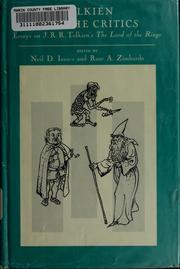 Front cover of Tolkien and the critics by Neil David Isaacs