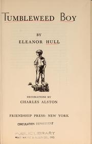 Cover of Tumbleweed boy by Eleanor Means Hull