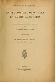 Cover of La escatologia musulmana en la Divina comedia by Miguel Asín Palacios