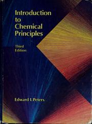 Front cover of Introduction to chemical principles by Edward I. Peters