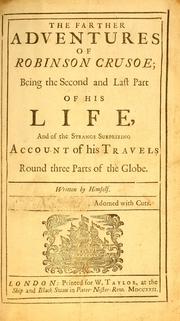 Front cover of The farther adventures of Robinson Crusoe by Daniel Defoe