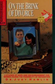 Front cover of On the brink of divorce by Judy Hamlin