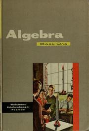 Cover of Algebra by A. M. Welchons