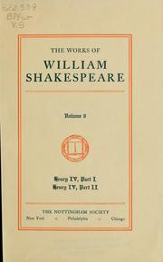Front cover of Plays (King Henry IV. Part 1 / King Henry IV. Part 2) by William Shakespeare