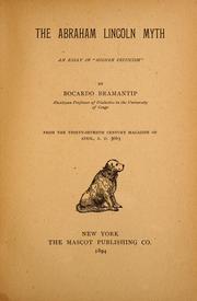 Front cover of The Abraham Lincoln myth by Bocardo Bramantip