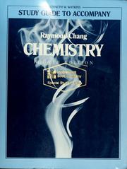 Front cover of Study guide to accompany Chang-Chemistry by Kenneth W. Watkins