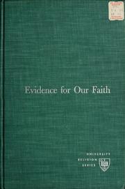 Front cover of Evidence for our faith by Joseph Hubert Cavanaugh