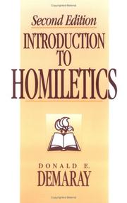 Cover of An introduction to homiletics by Donald E. Demaray